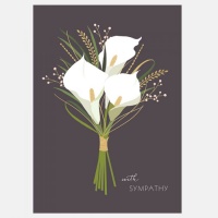 Sympathy Lilles Card By Sara Miller London